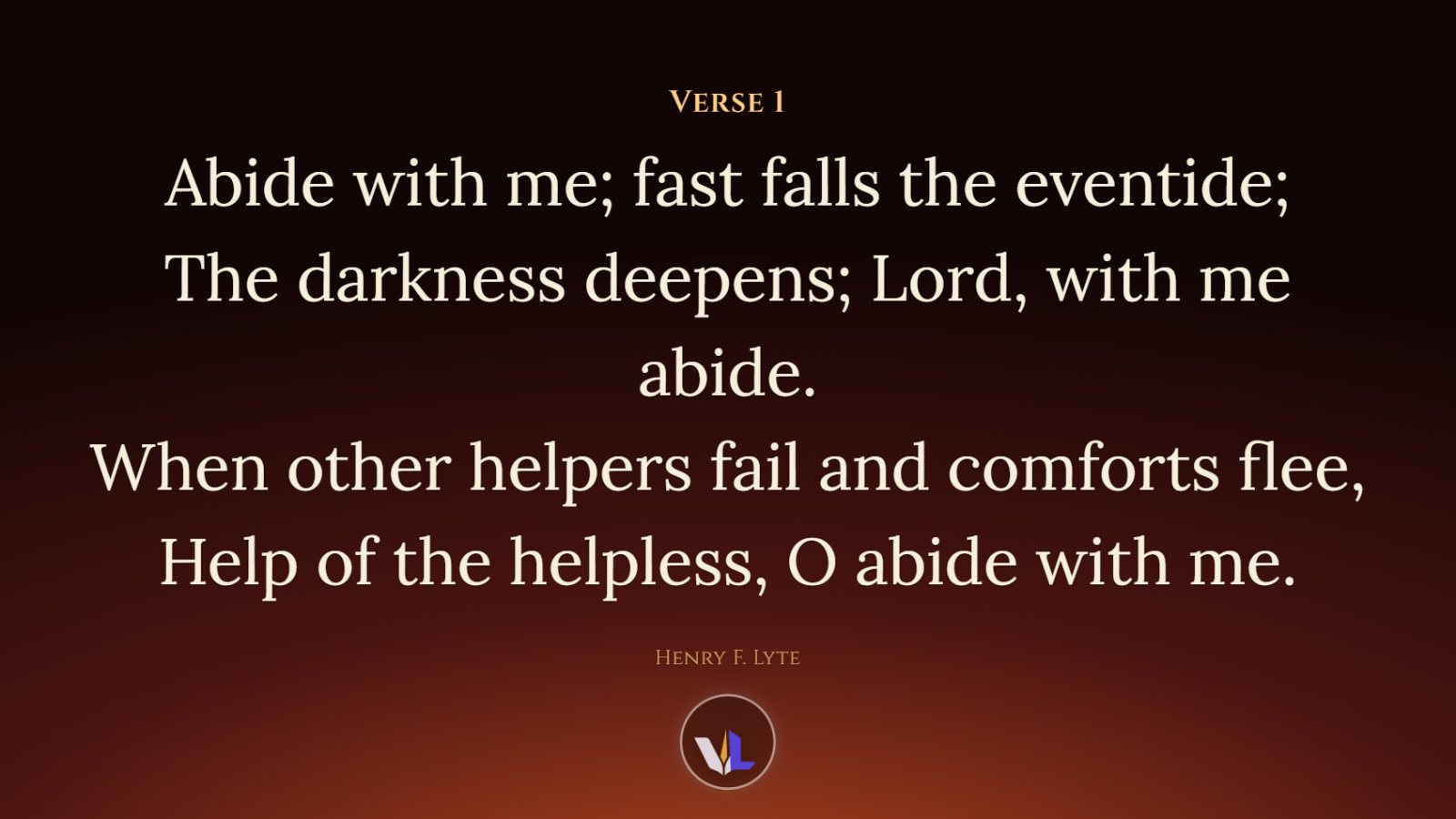 Abide with Me in the Candlelight style