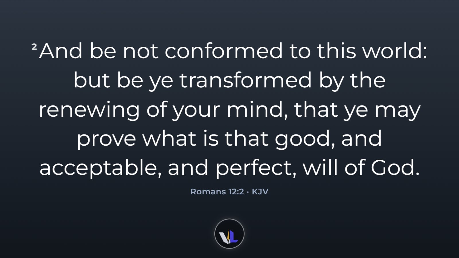 Romans 12:2 in the Clean Sermon style
