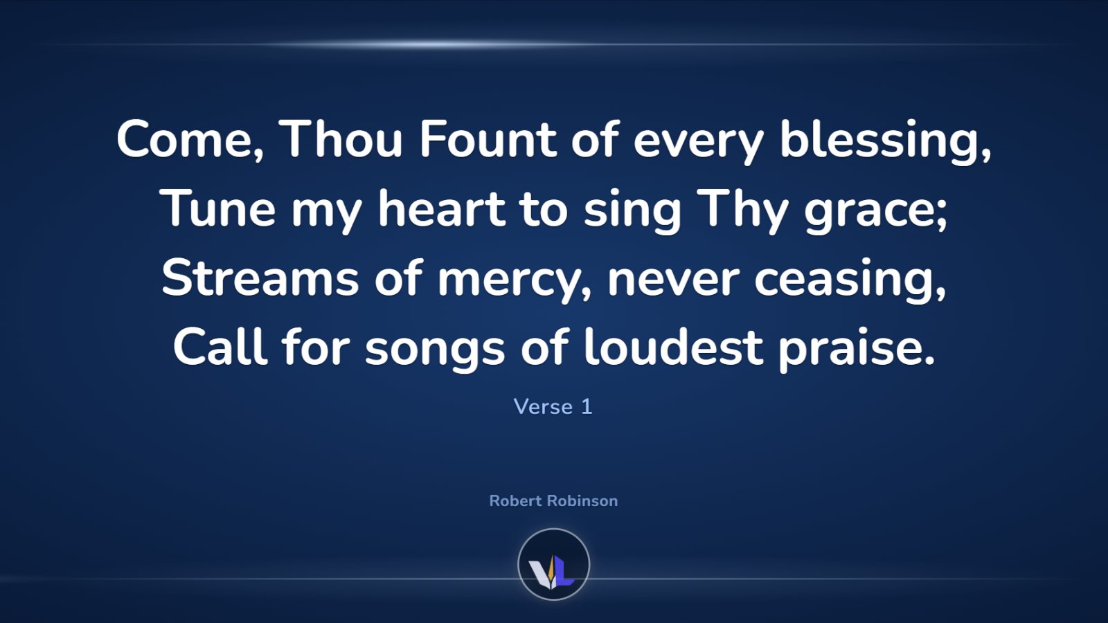 Come, Thou Fount in the Worship style